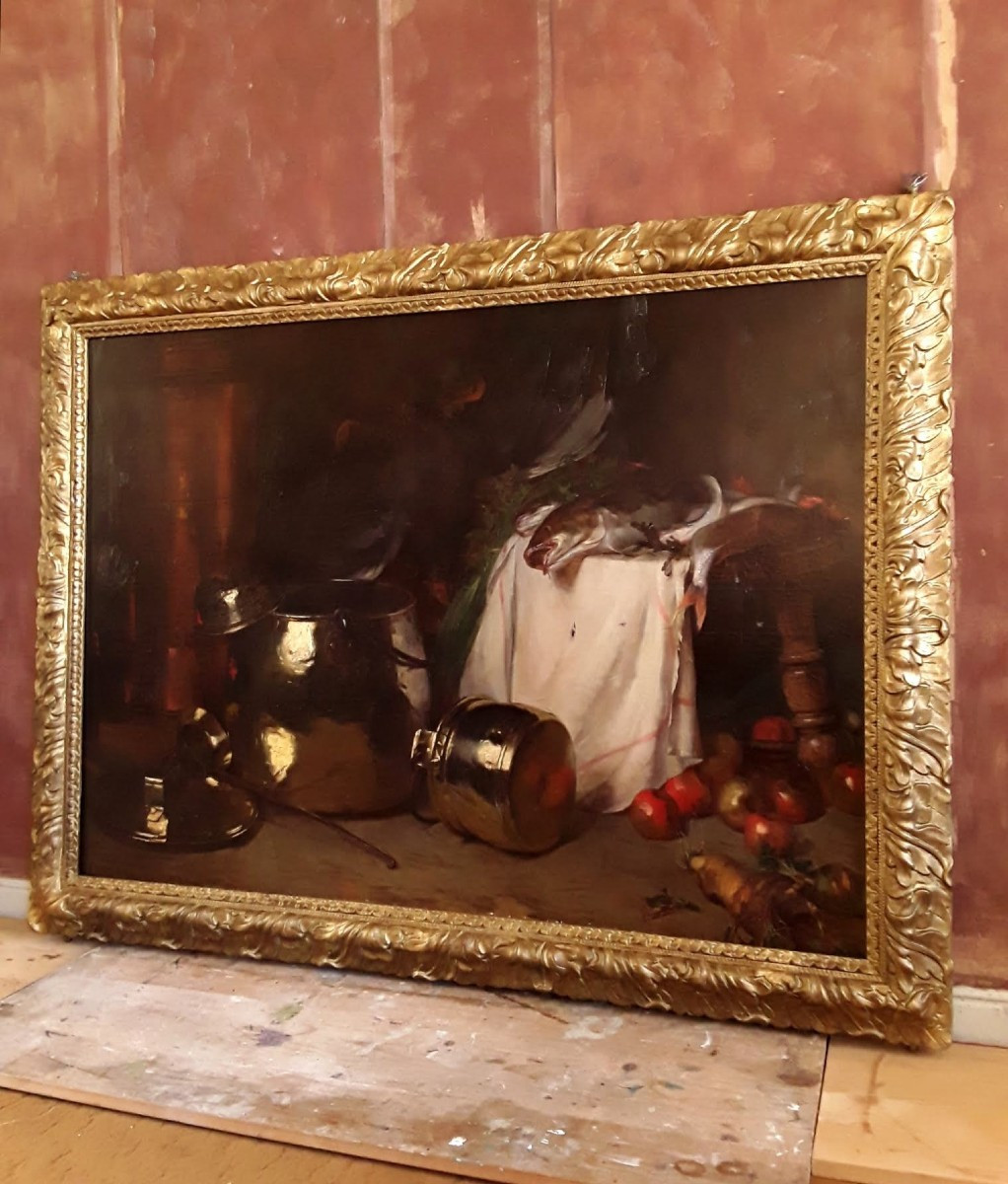Importante Nature Morte par Jules Alexandre Grün. L 176 cm.