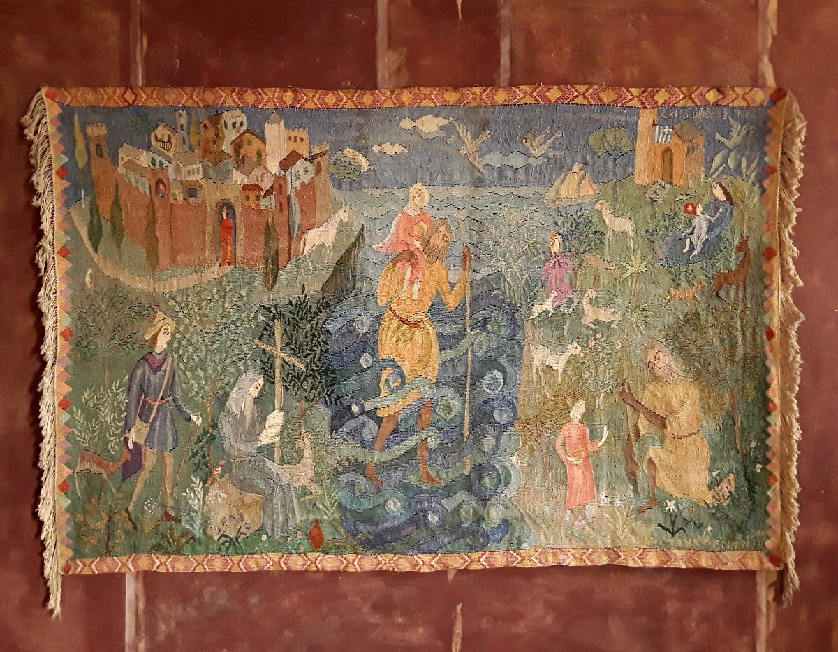 Annemarie Schütt Hennings. Tapestry. (bauhaus Circa 1930).-photo-2