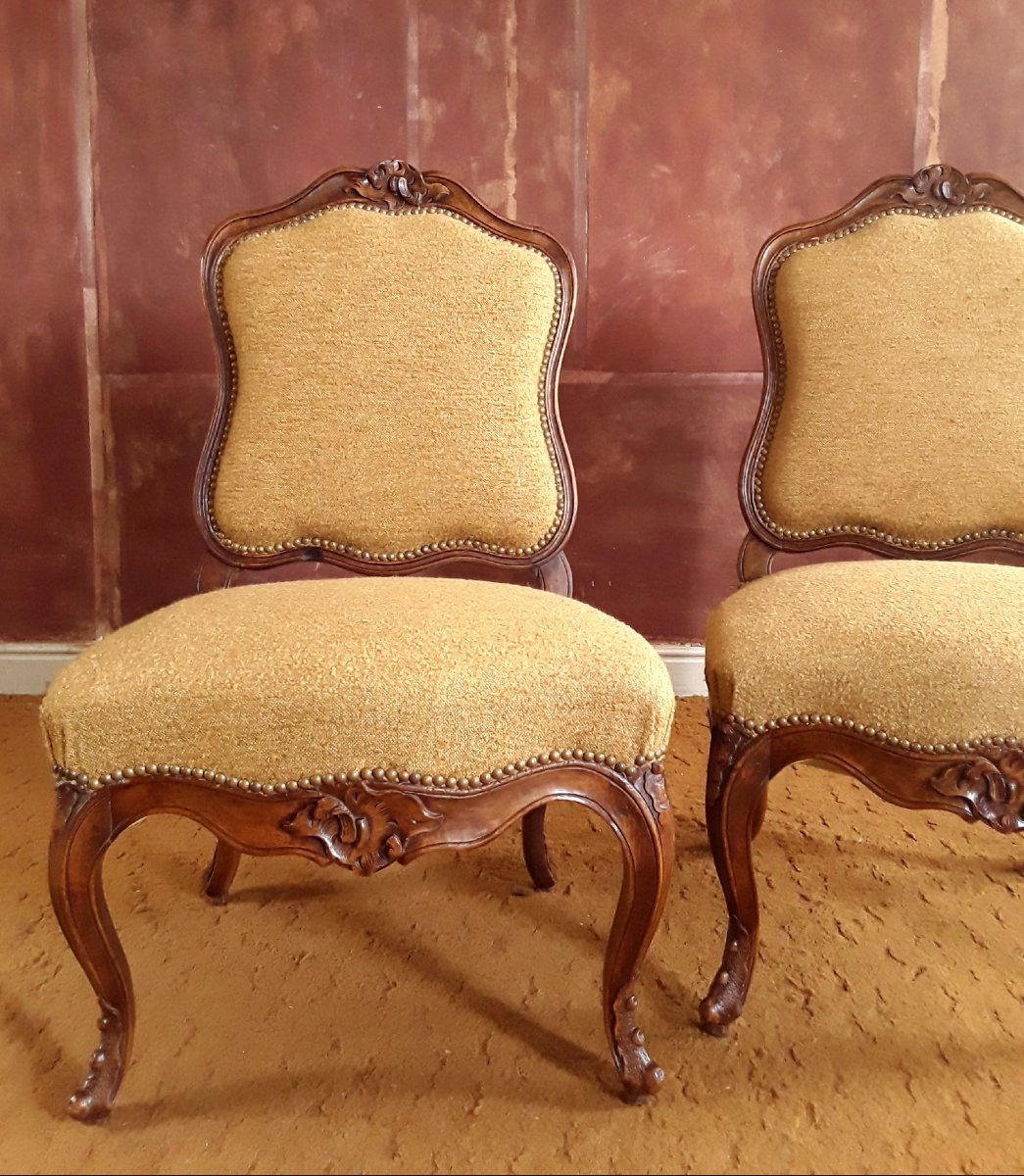 Large Pair Of Chairs By Pierre Nogaret. Circa 1750.-photo-1