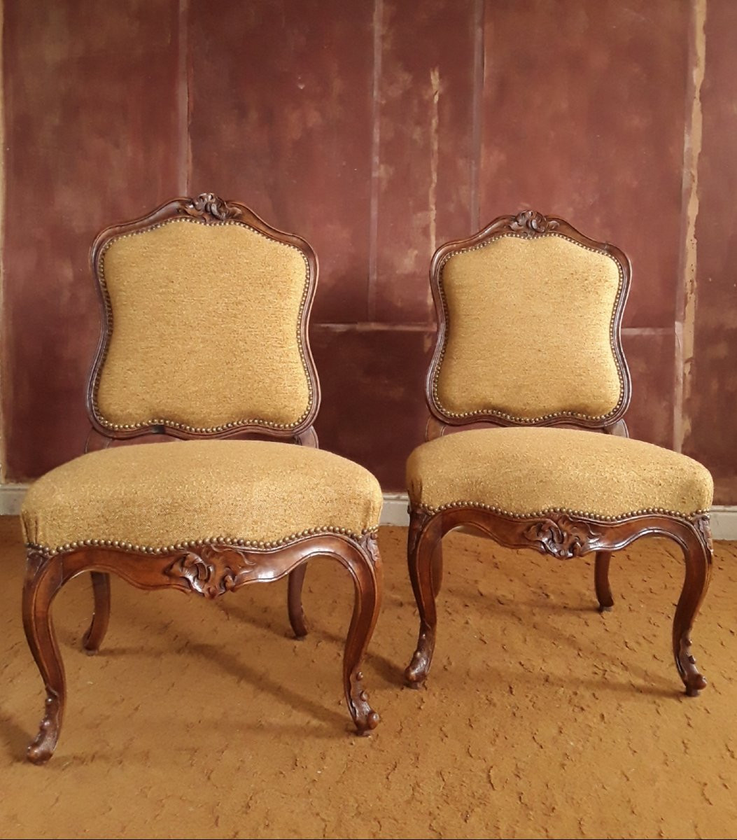 Large Pair Of Chairs By Pierre Nogaret. Circa 1750.-photo-2