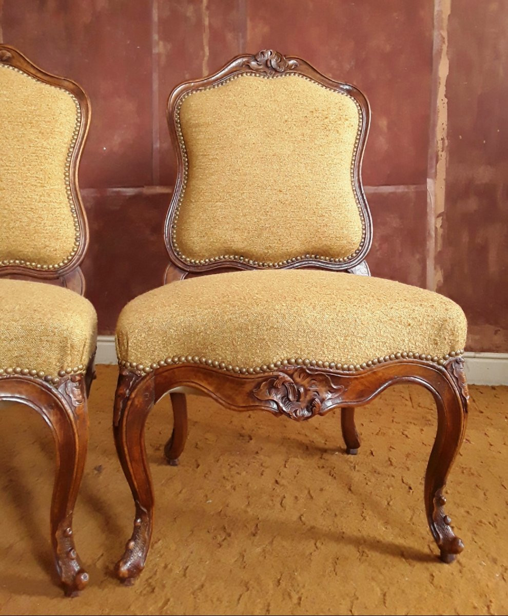 Large Pair Of Chairs By Pierre Nogaret. Circa 1750.-photo-3