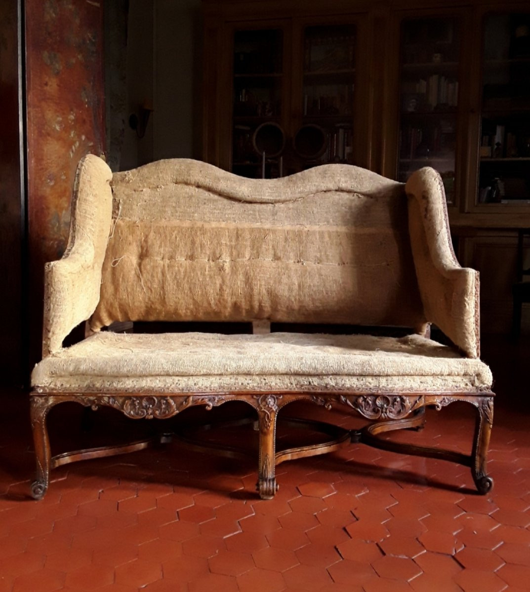 Regency Period Sofa With Cheeks.-photo-2