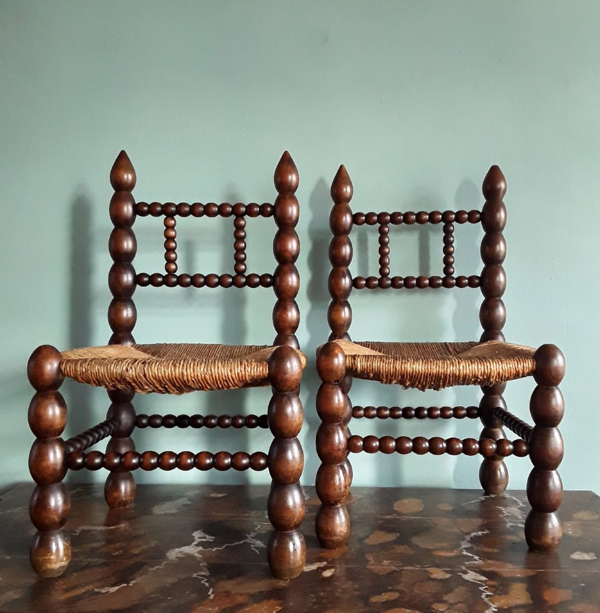 Pair Of Brutalist Chairs. -photo-3