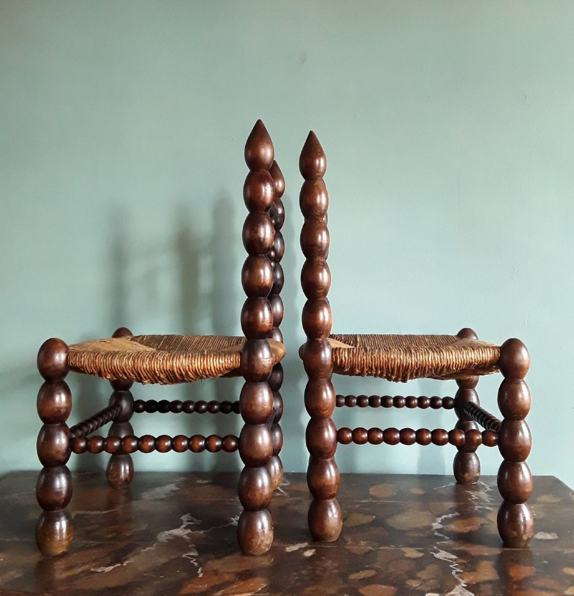 Pair Of Brutalist Chairs. -photo-3