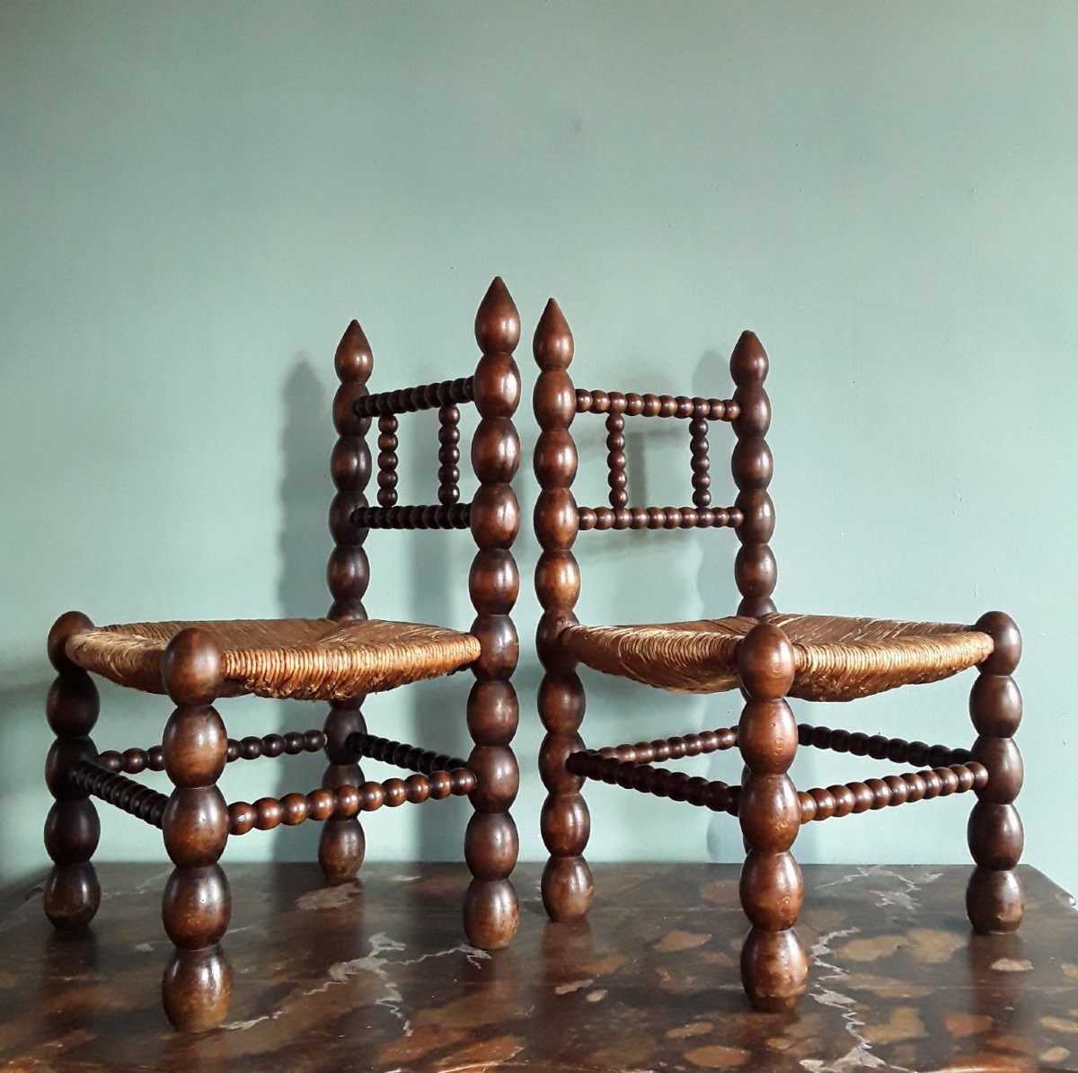 Pair Of Brutalist Chairs. -photo-4