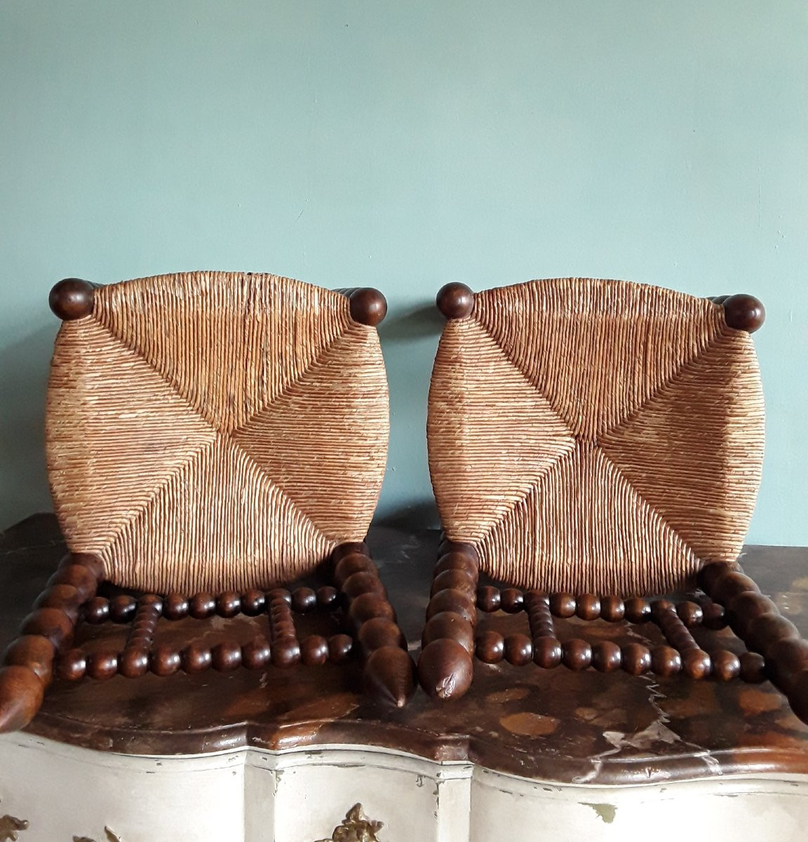 Pair Of Brutalist Chairs. -photo-6