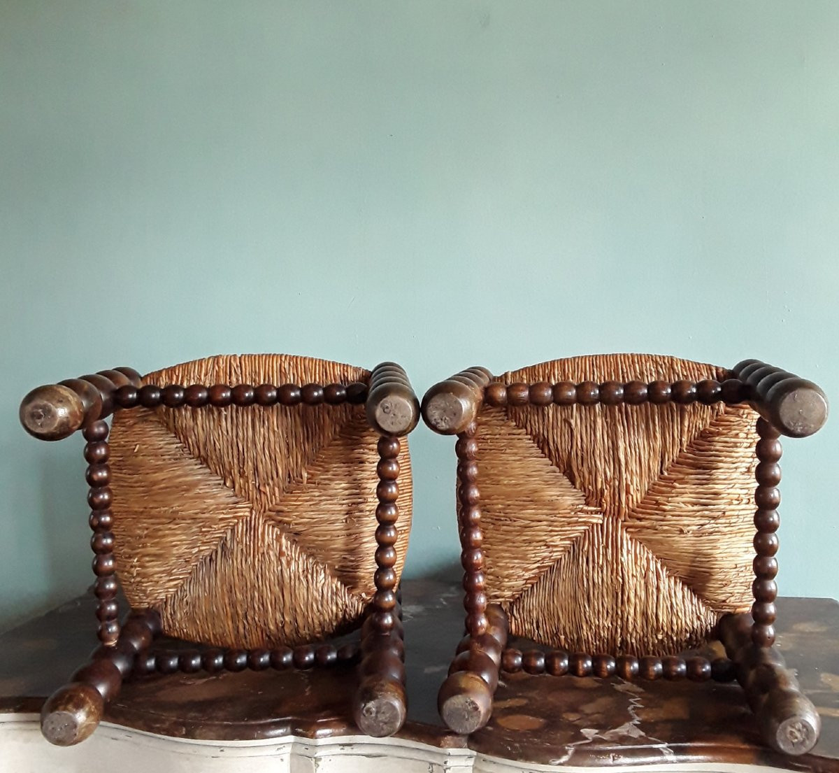 Pair Of Brutalist Chairs. -photo-7