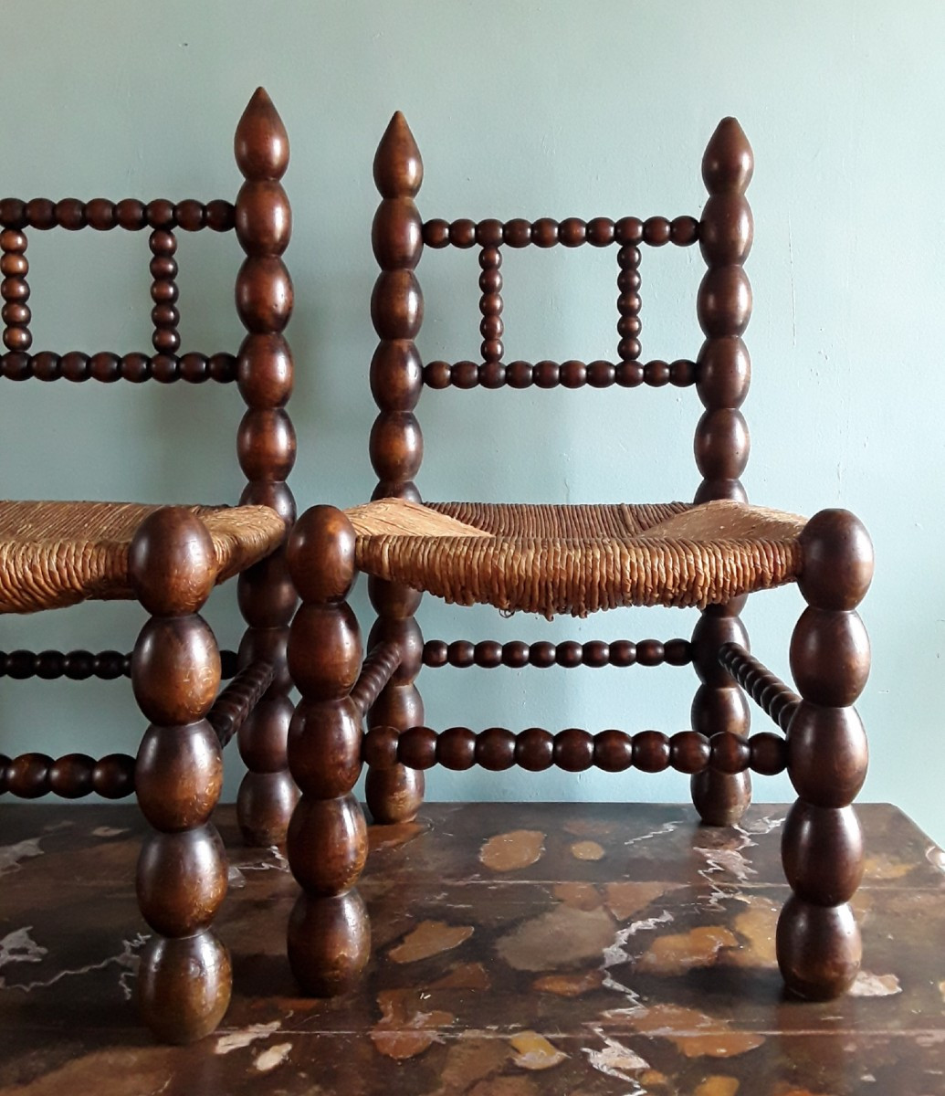 Pair Of Brutalist Chairs. 