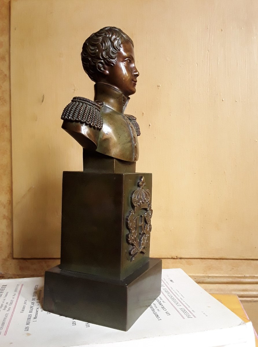 Buste en bronze du Duc de Bordeaux. (HENRI V).-photo-2