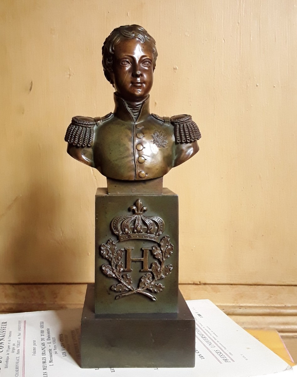 Buste en bronze du Duc de Bordeaux. (HENRI V).