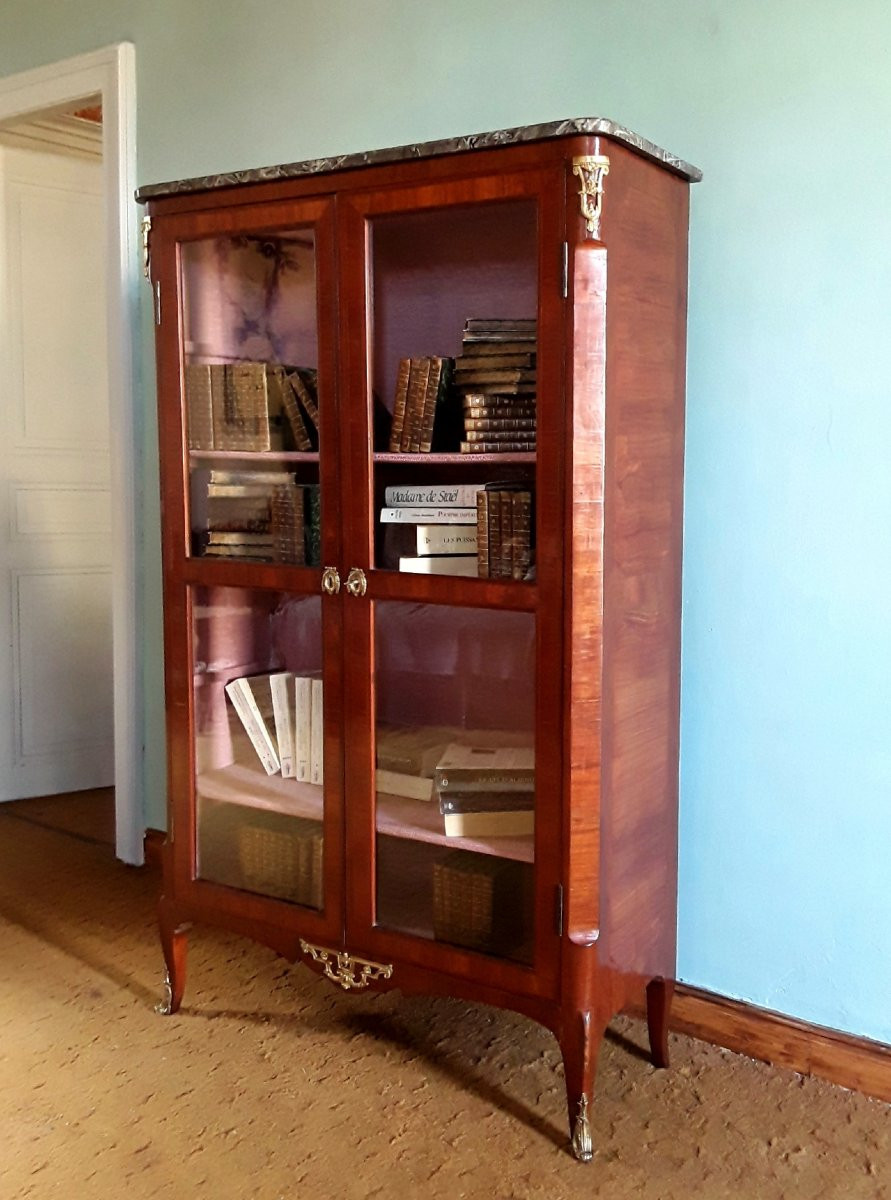 Bibliothèque d'époque Louis XVI. Estampillé Lapie. -photo-3