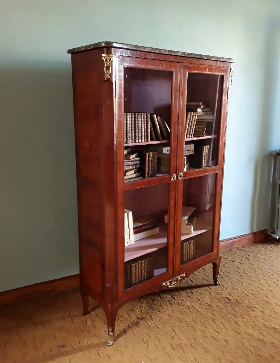 Bibliothèque d'époque Louis XVI. Estampillé Lapie. -photo-4