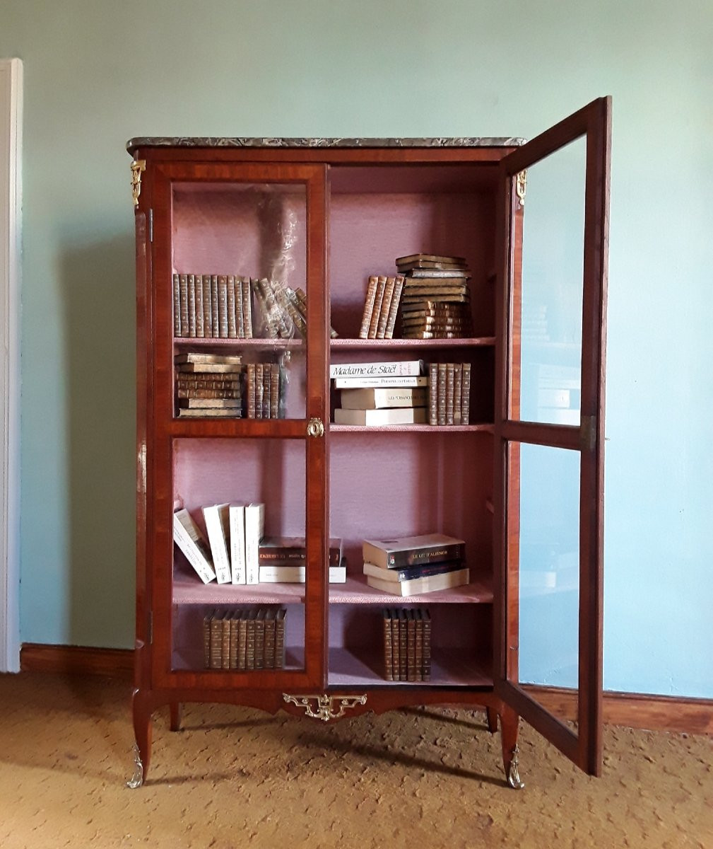 Bibliothèque d'époque Louis XVI. Estampillé Lapie. -photo-2