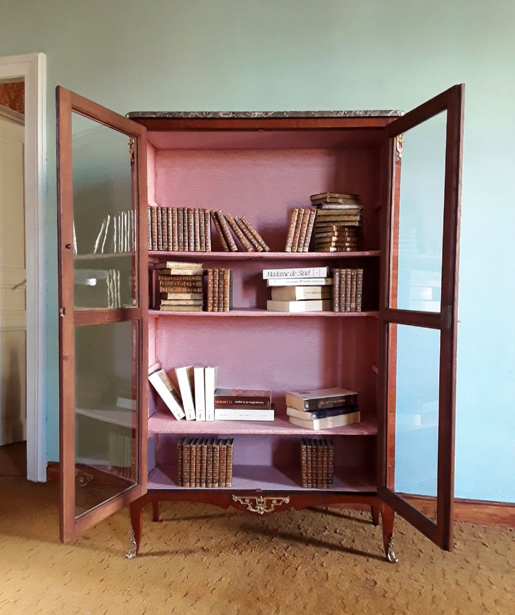 Bibliothèque d'époque Louis XVI. Estampillé Lapie. -photo-3