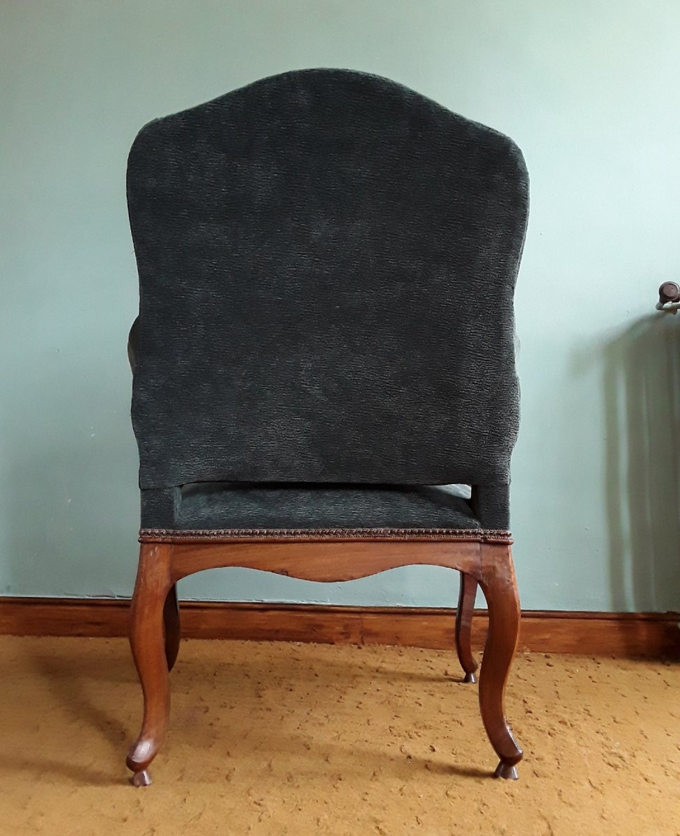Important Fauteuil en acajou d'époque Régence. -photo-4