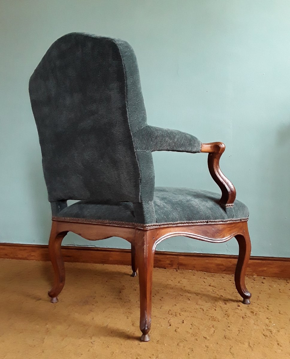 Important Fauteuil en acajou d'époque Régence. -photo-7