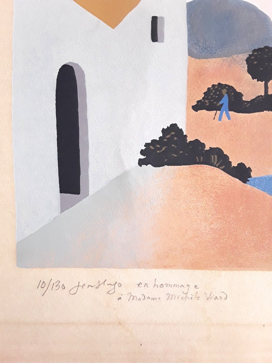 Large Silkscreen Print. Jean Hugo And Constant Idoux.-photo-4