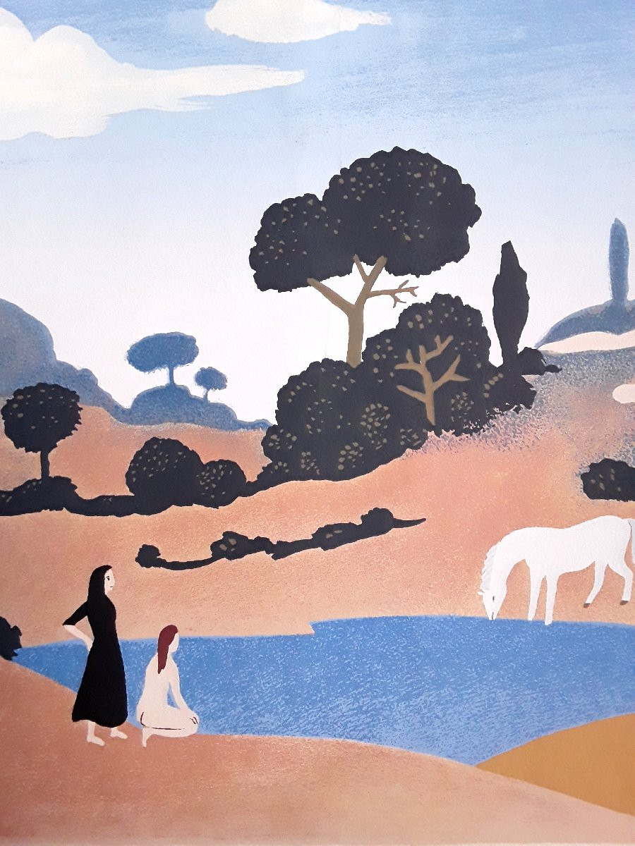 Large Silkscreen Print. Jean Hugo And Constant Idoux.-photo-2