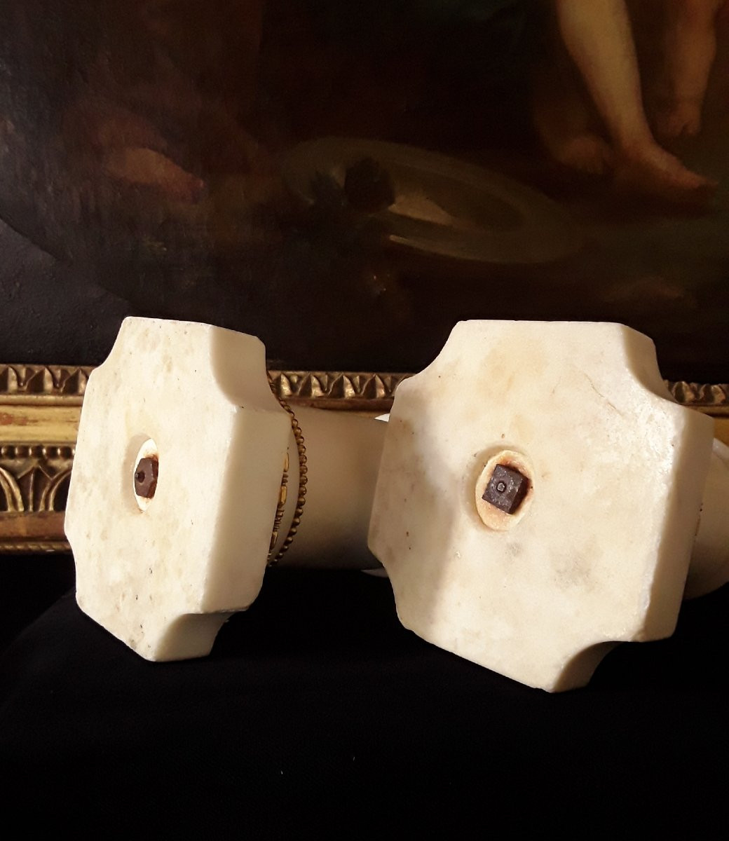 Pair Of Louis XVI Period Bronze Candlesticks. -photo-6