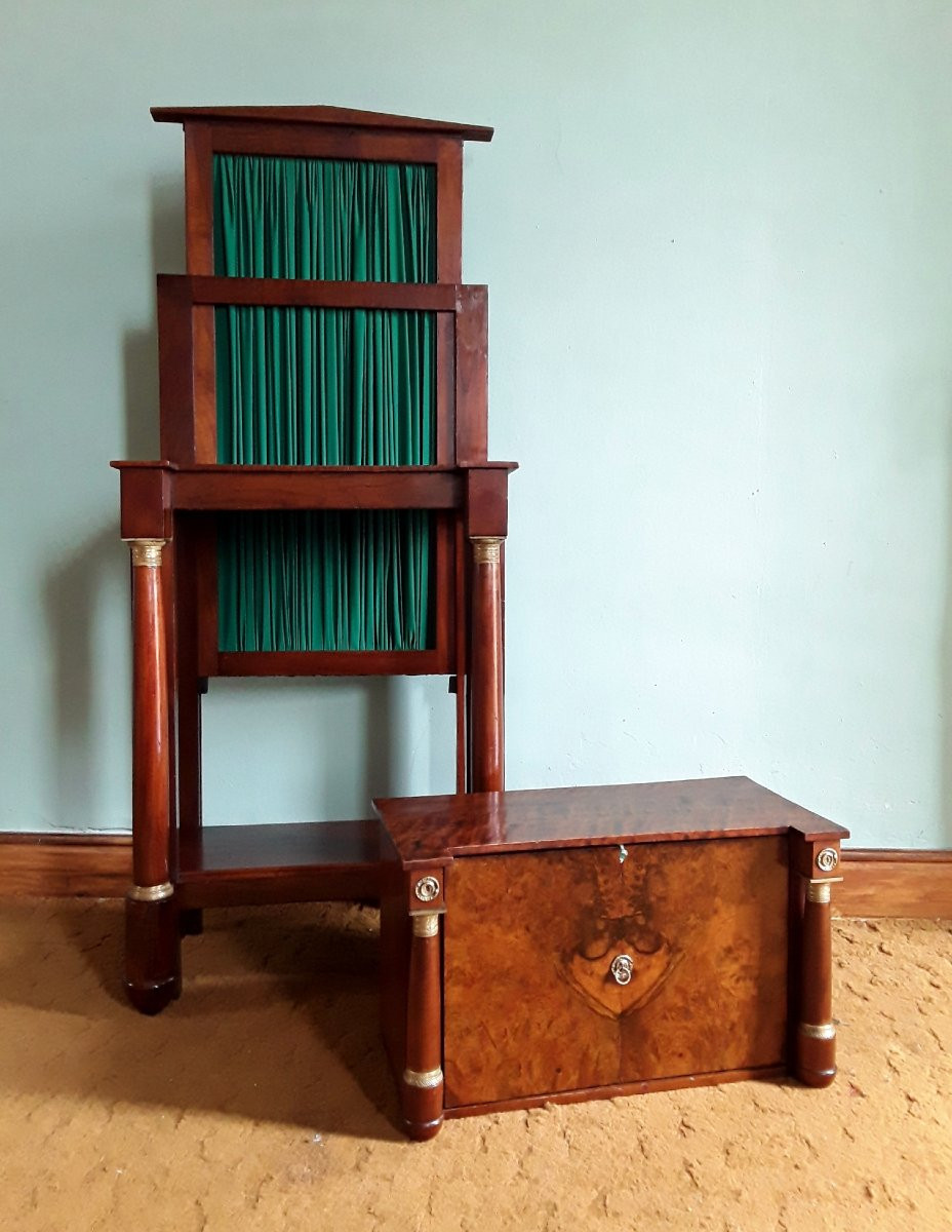 Empire Period Travel Cabinet.-photo-5