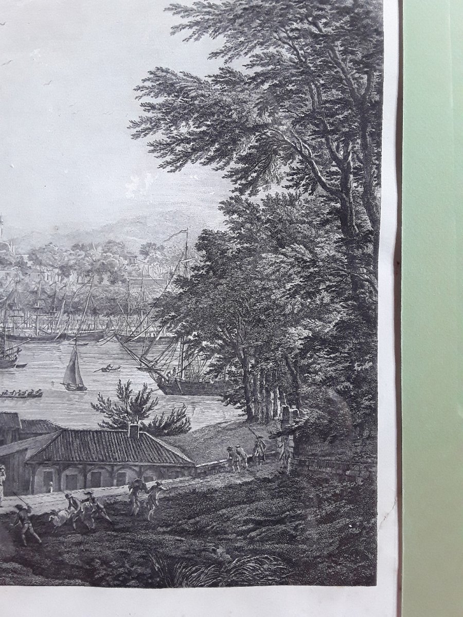 Vue de Bayonne. Gravée par Cochin et Le Bas . D'après Joseph Vernet. -photo-5