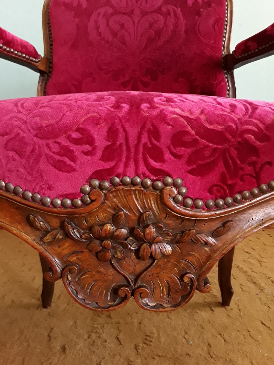 Armchair With A Flat Back, Circa 1730–1740.-photo-3