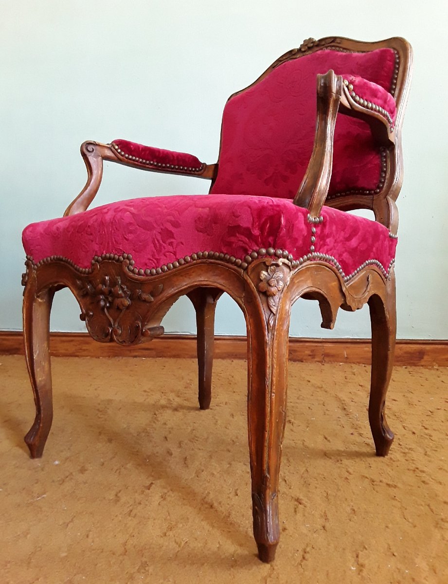 Armchair With A Flat Back, Circa 1730–1740.-photo-1