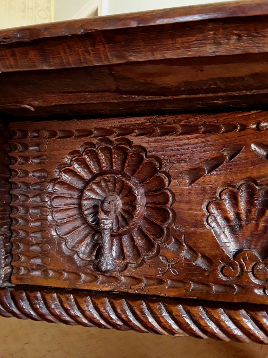 Grande table de bibliothèque. Espagne époque XVIII ème siècle.-photo-5