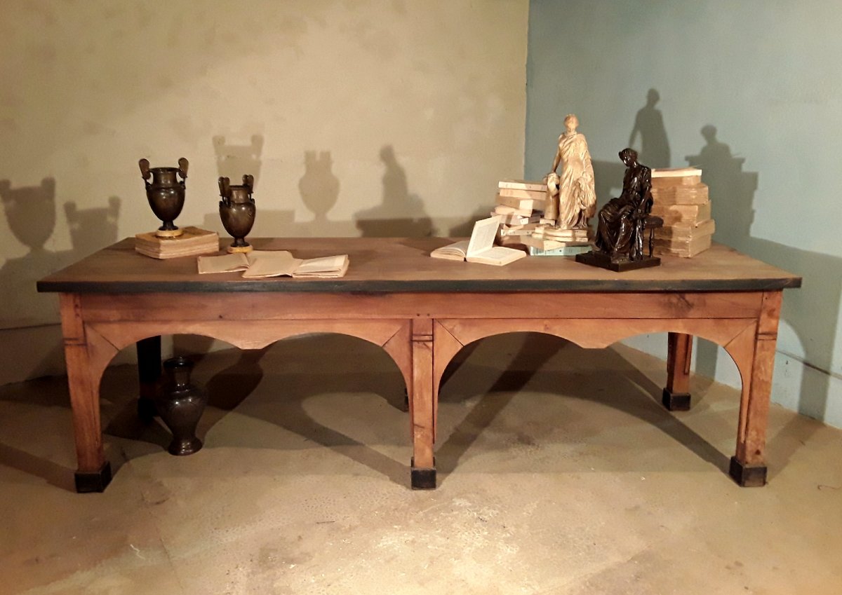 Large Empire-style Library Table. -photo-3