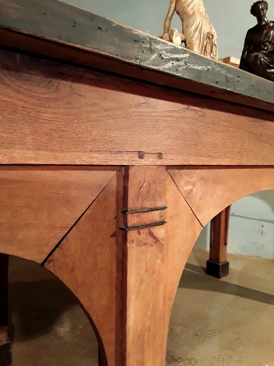 Large Empire-style Library Table. -photo-4