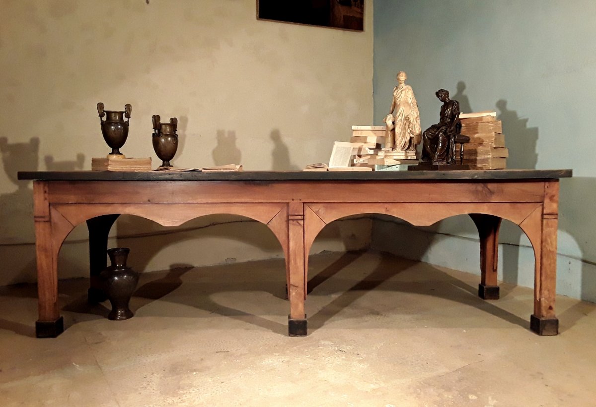 Large Empire-style Library Table. 