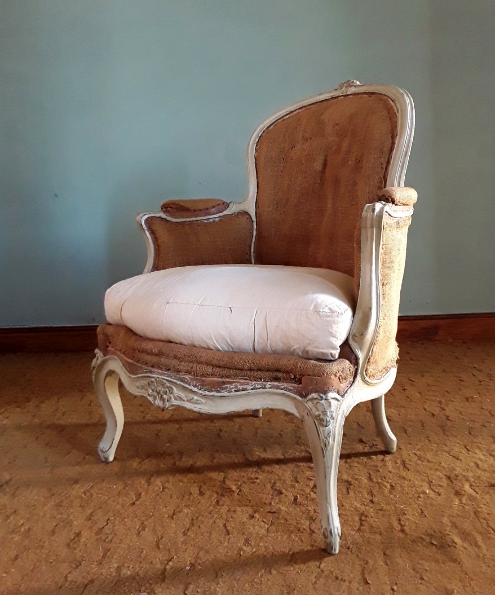Paire de bergères d'époque Louis XV. -photo-6