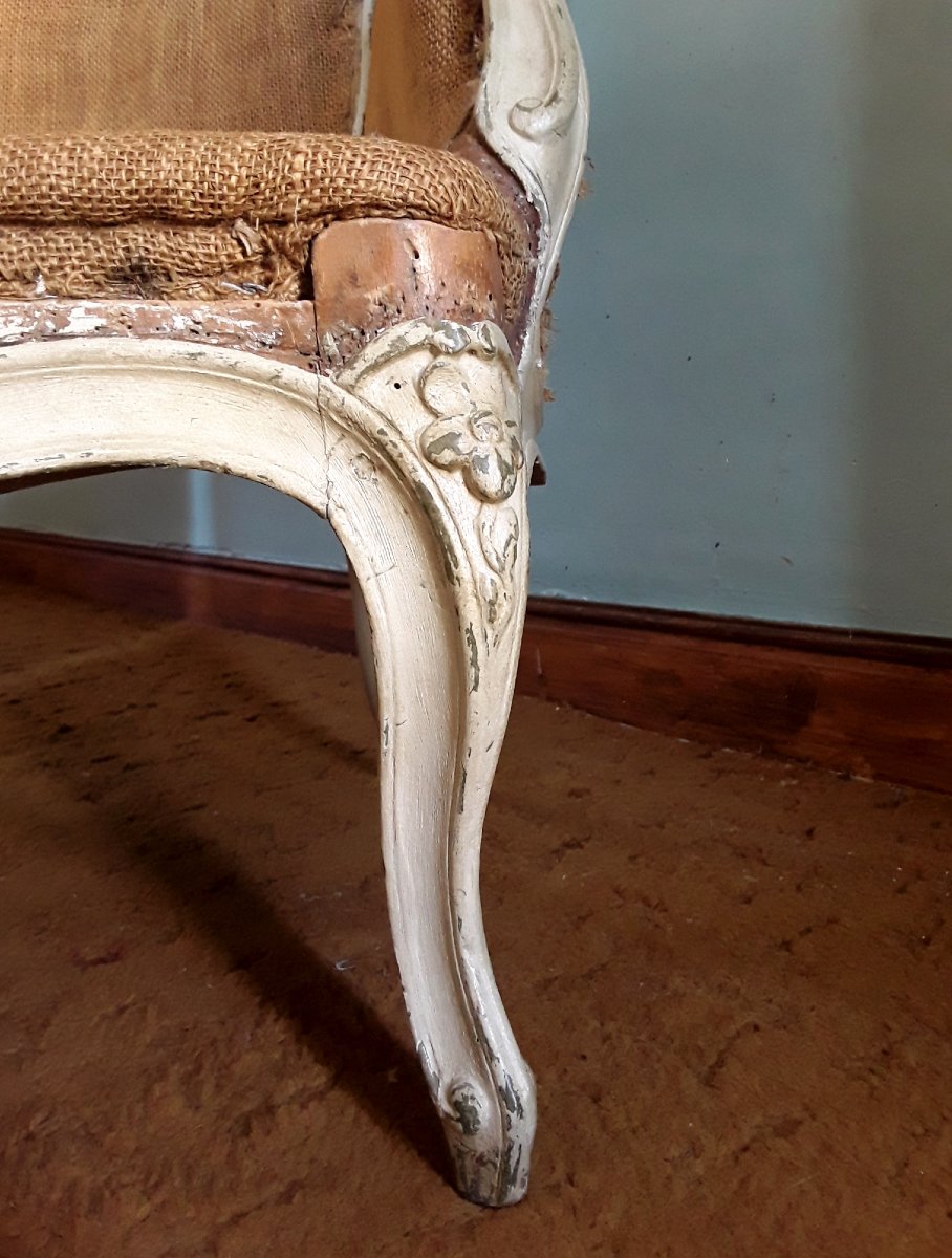 Paire de bergères d'époque Louis XV. -photo-7