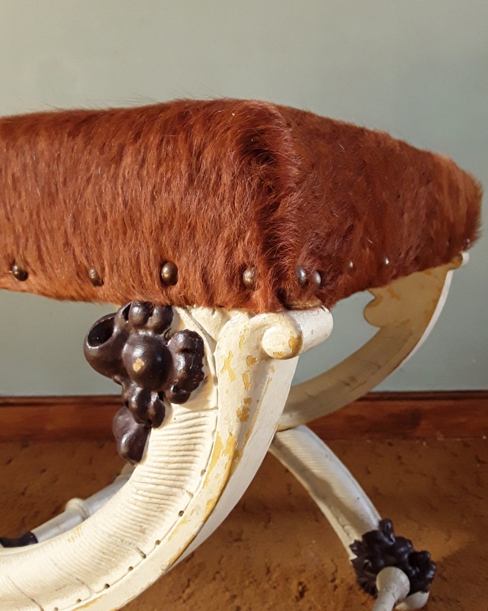 Large X-shaped Stool.-photo-5