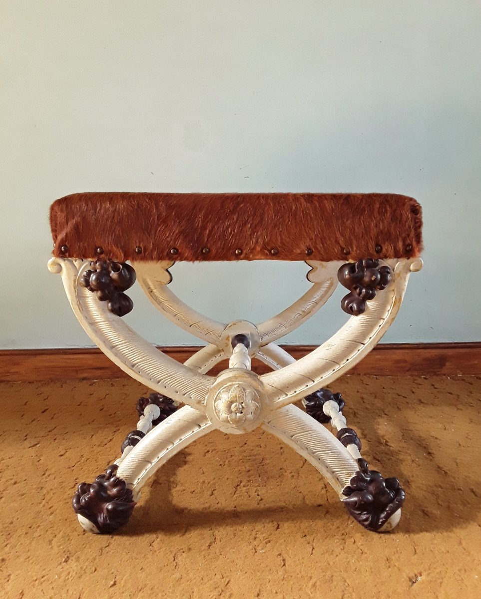 Large X-shaped Stool.