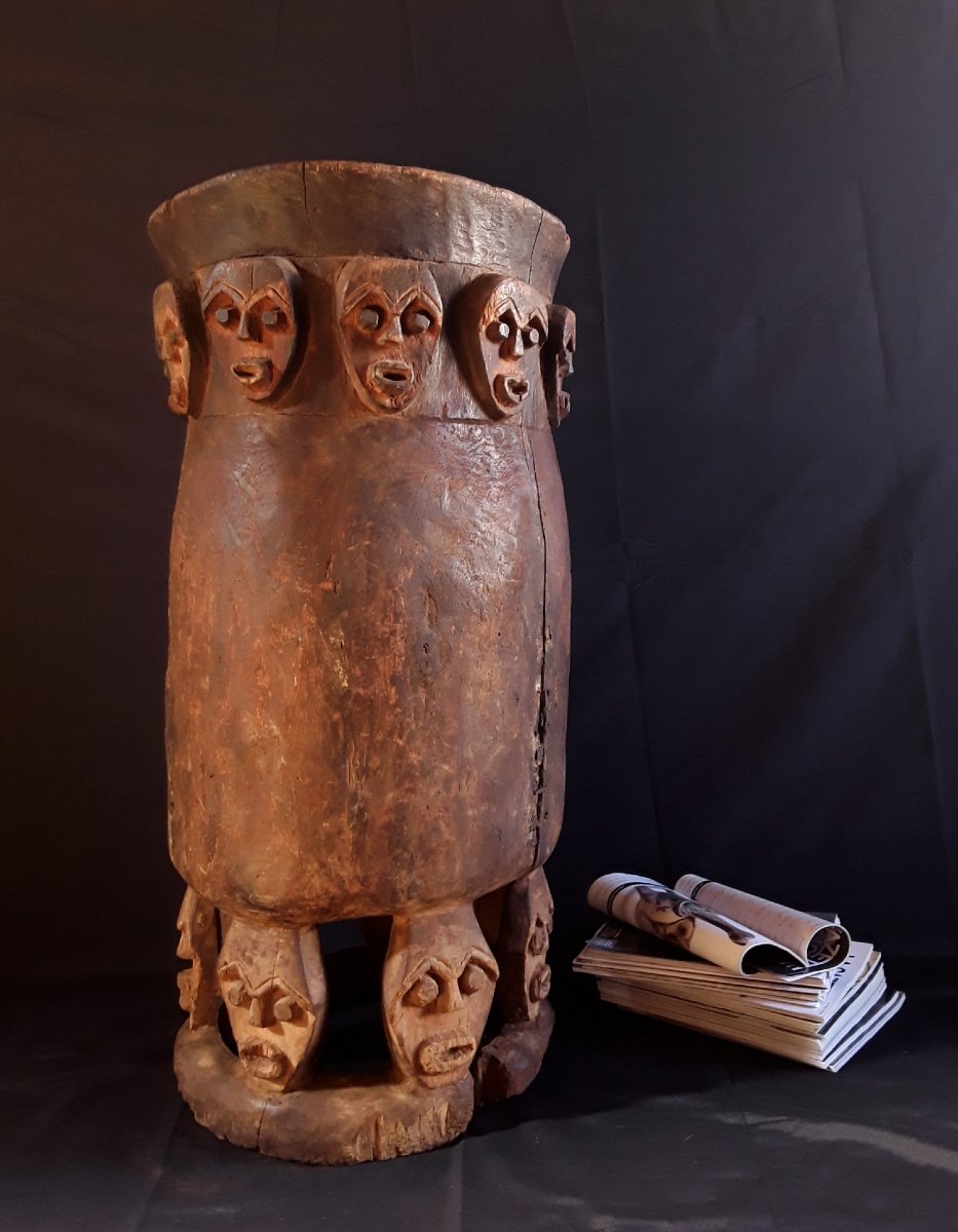 African Ceremonial Drum (cameroon).-photo-2