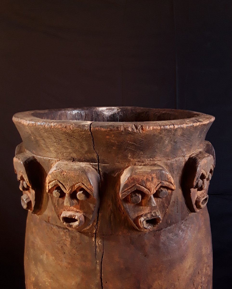 African Ceremonial Drum (cameroon).-photo-3