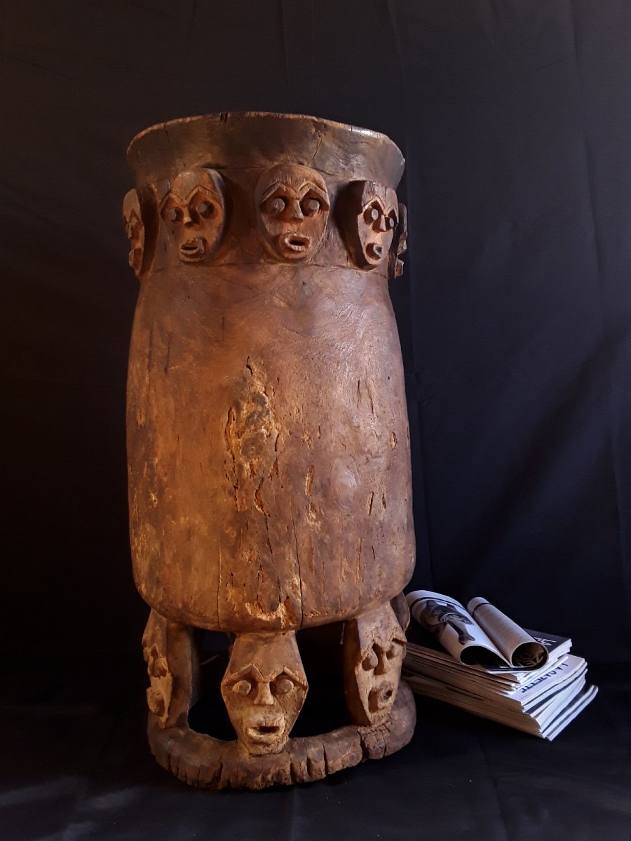 African Ceremonial Drum (cameroon).-photo-5