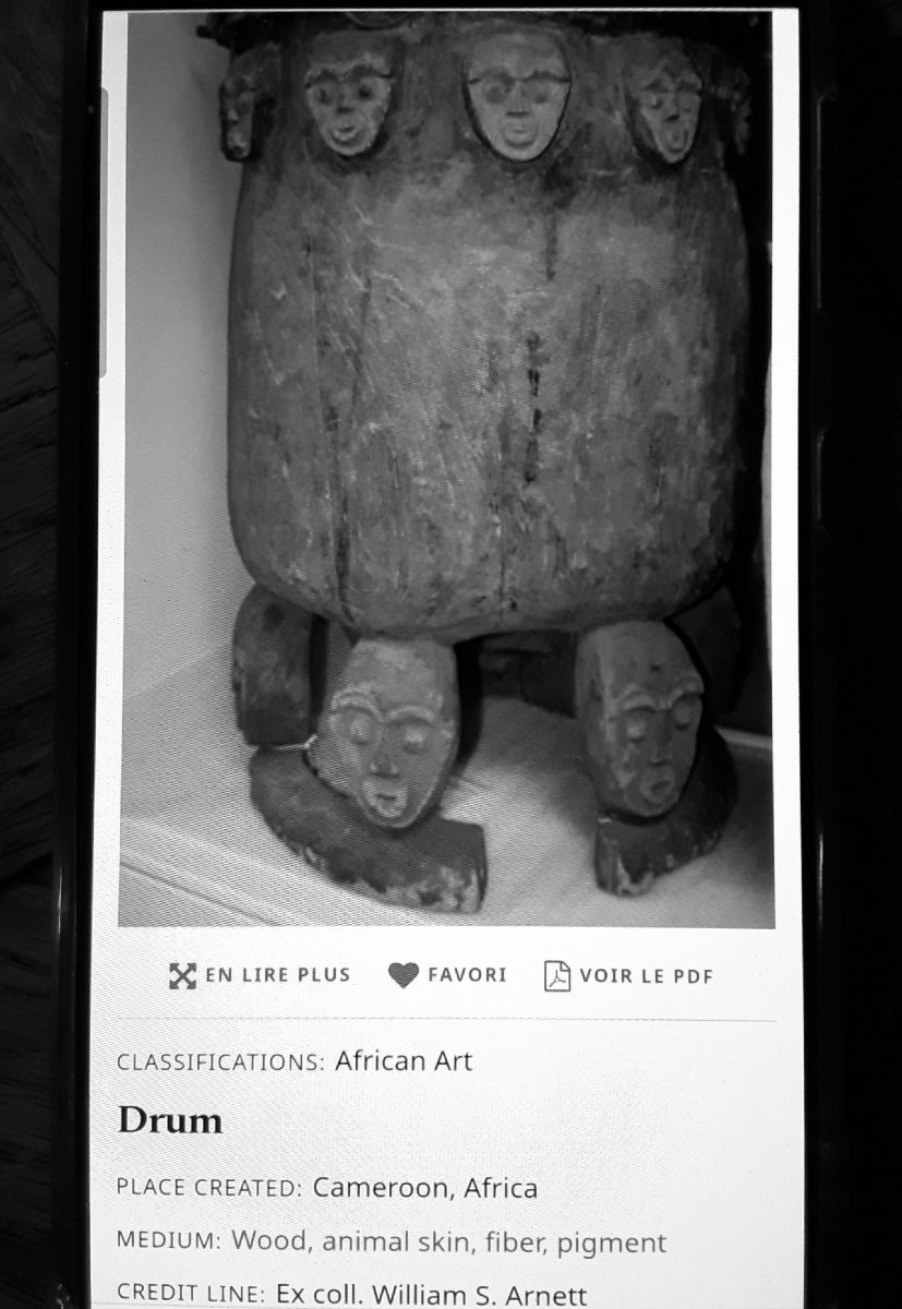 African Ceremonial Drum (cameroon).-photo-6