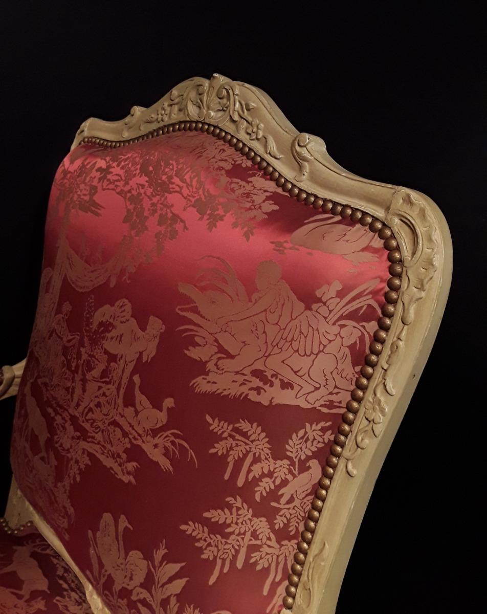 Grand Fauteuil De Style  Lxv  ( H 109 Cm).-photo-3