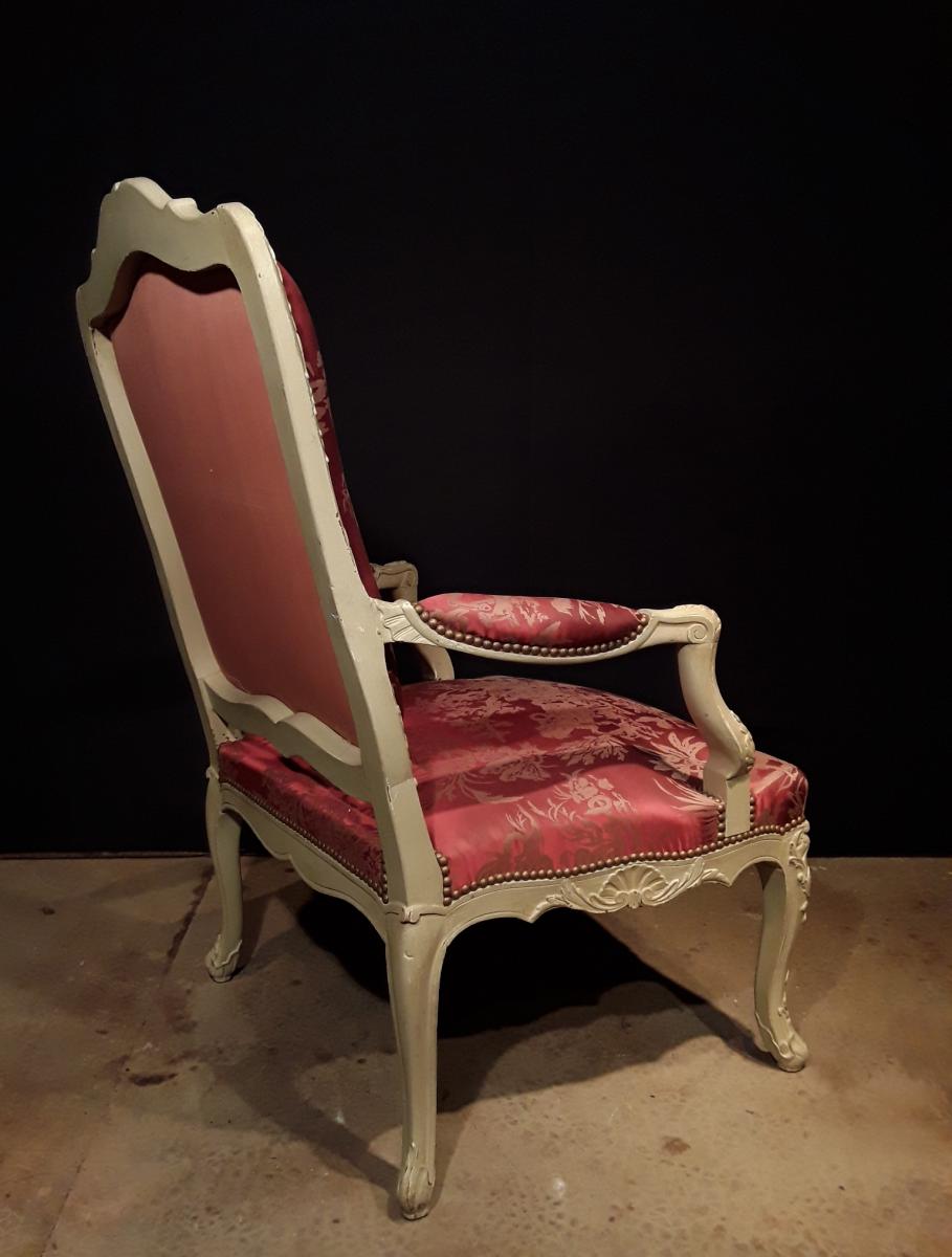 Grand Fauteuil De Style  Lxv  ( H 109 Cm).-photo-8