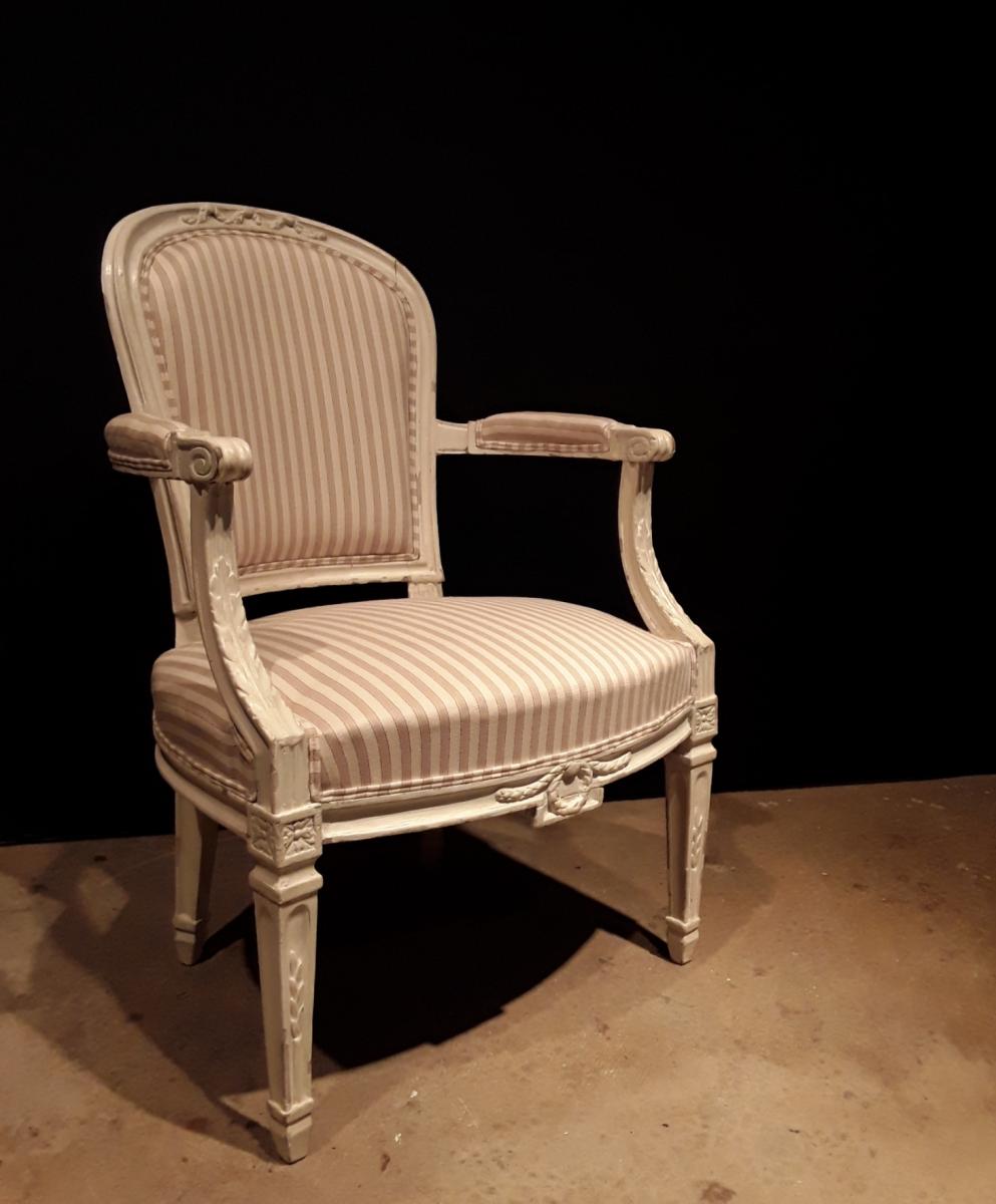 Pair Of Armchairs Louis XVI Attributed To Pillot.-photo-2
