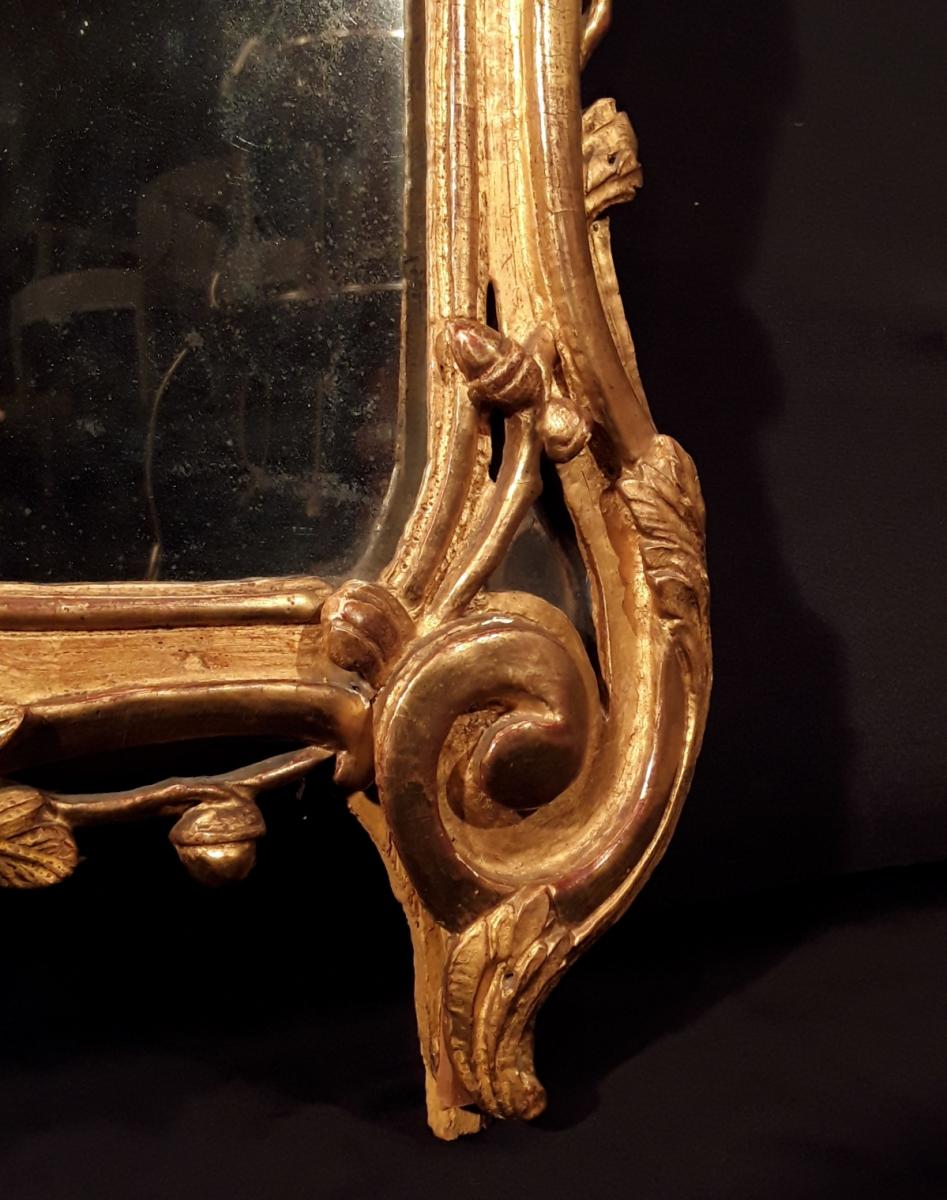 Miroir En Bois Doré d'époque Louis XV.-photo-3