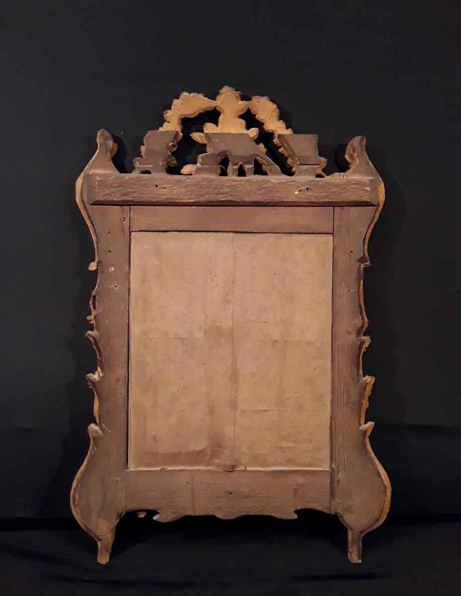 Miroir En Bois Doré d'époque Louis XV.-photo-3