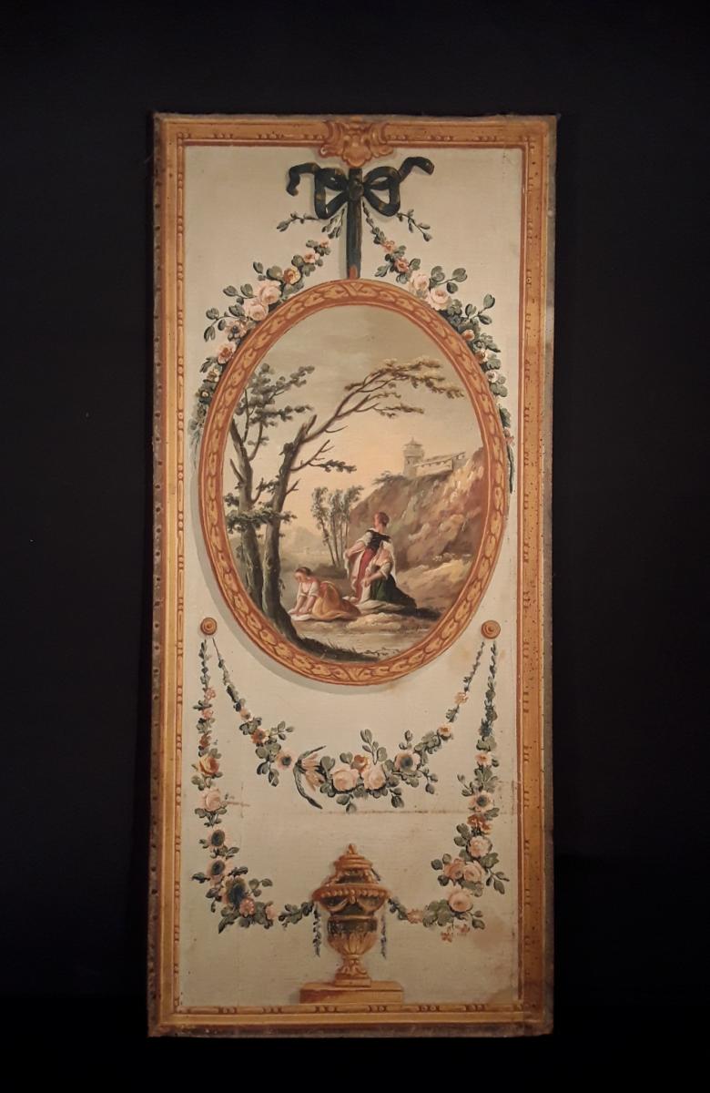 Large Oil On Canvas XVIII Century.