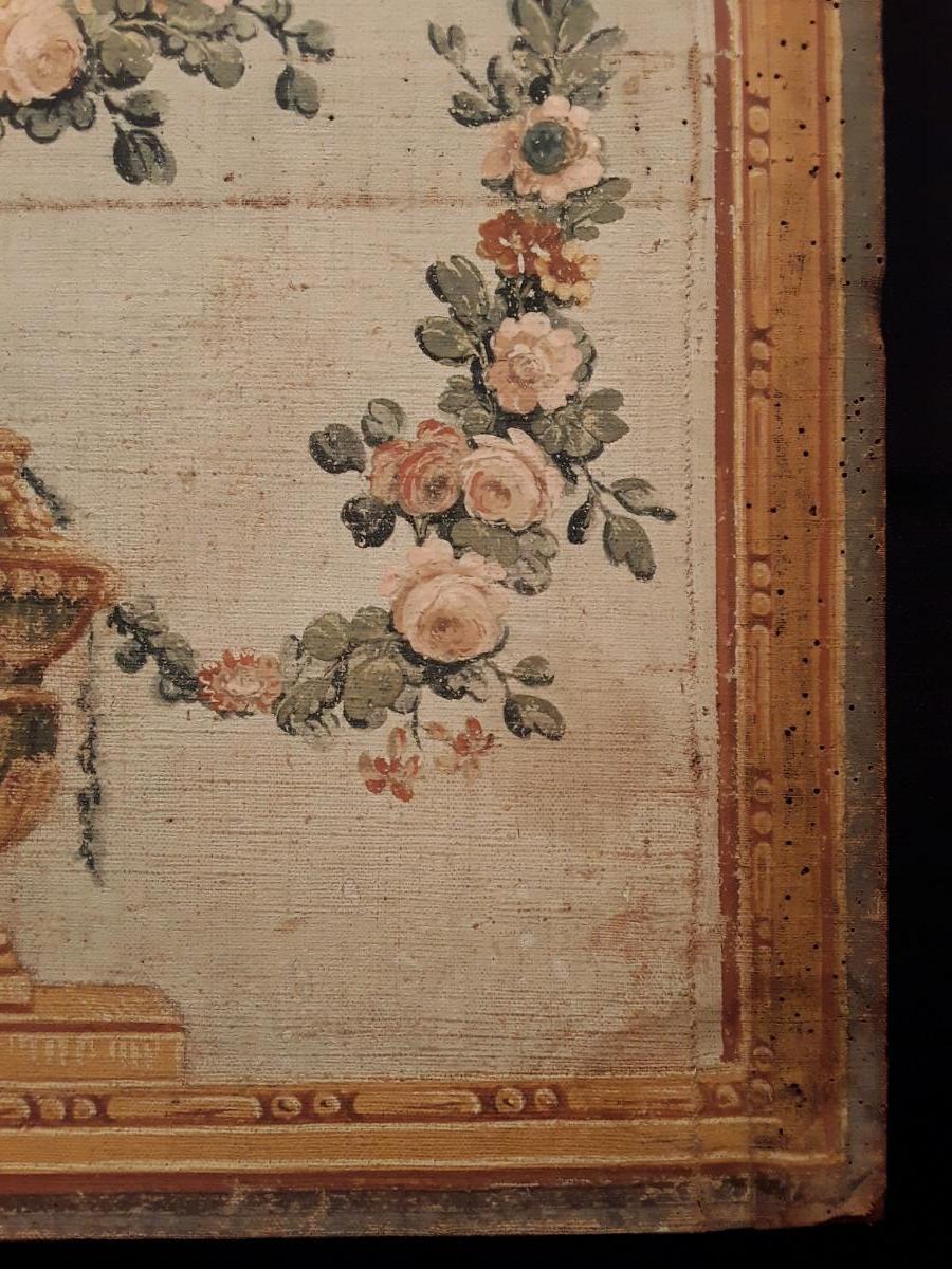 Large Oil On Canvas XVIII Century.-photo-2