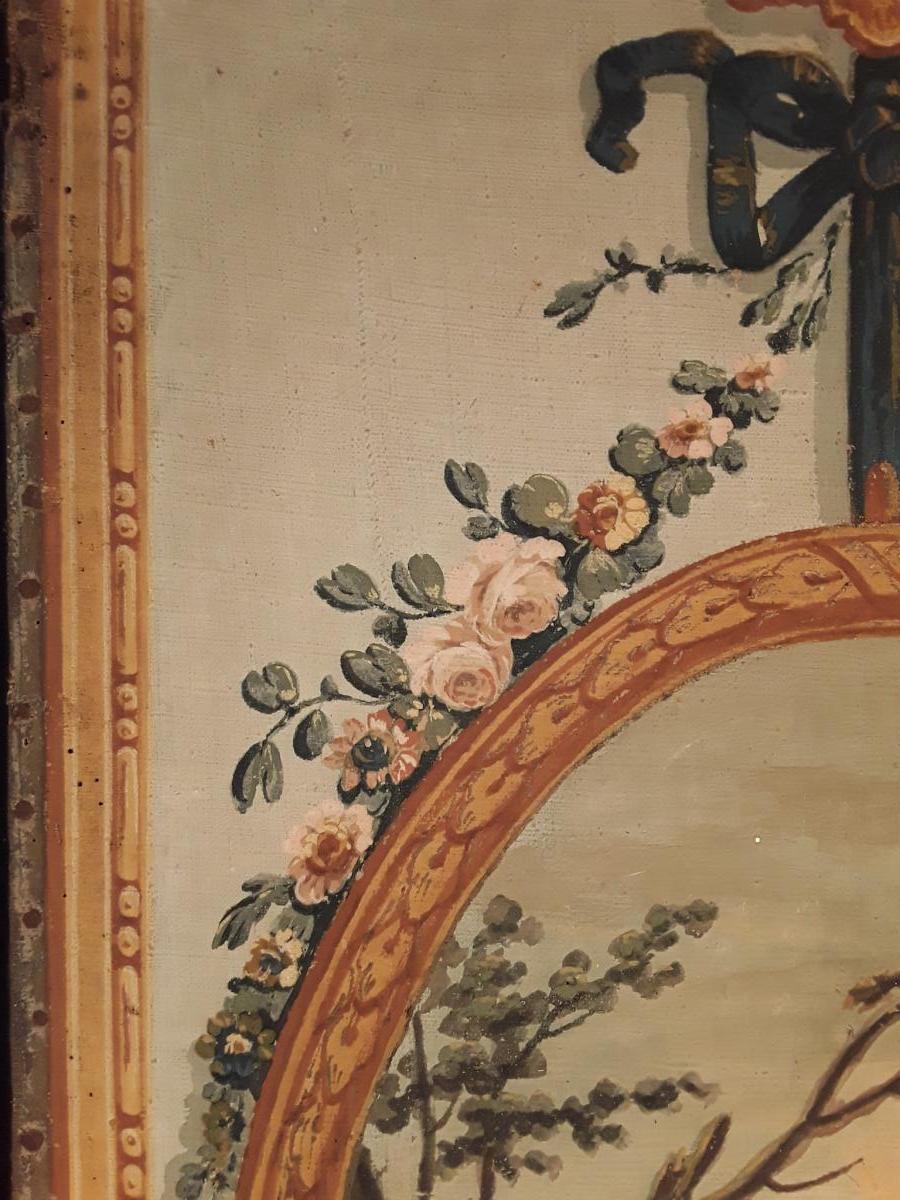 Large Oil On Canvas XVIII Century.-photo-4