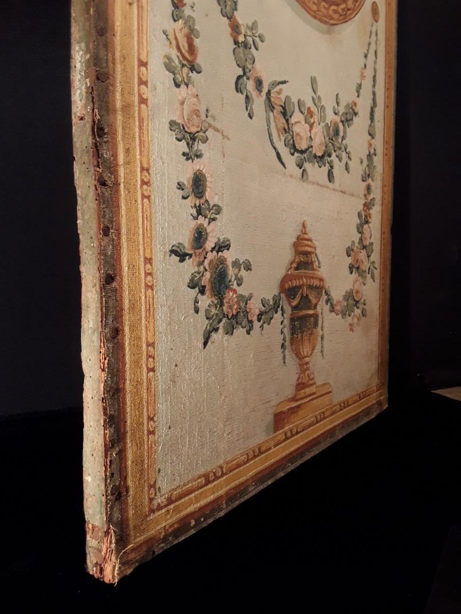 Large Oil On Canvas XVIII Century.-photo-5