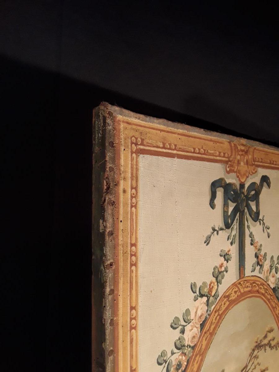 Large Oil On Canvas XVIII Century.-photo-6