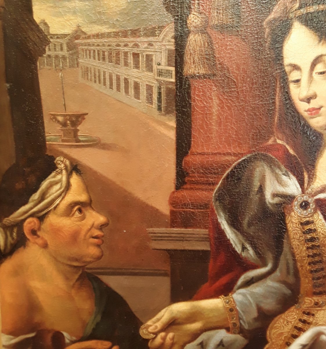"Madame de Maintenon" Grande HST d'époque XVII.-photo-2